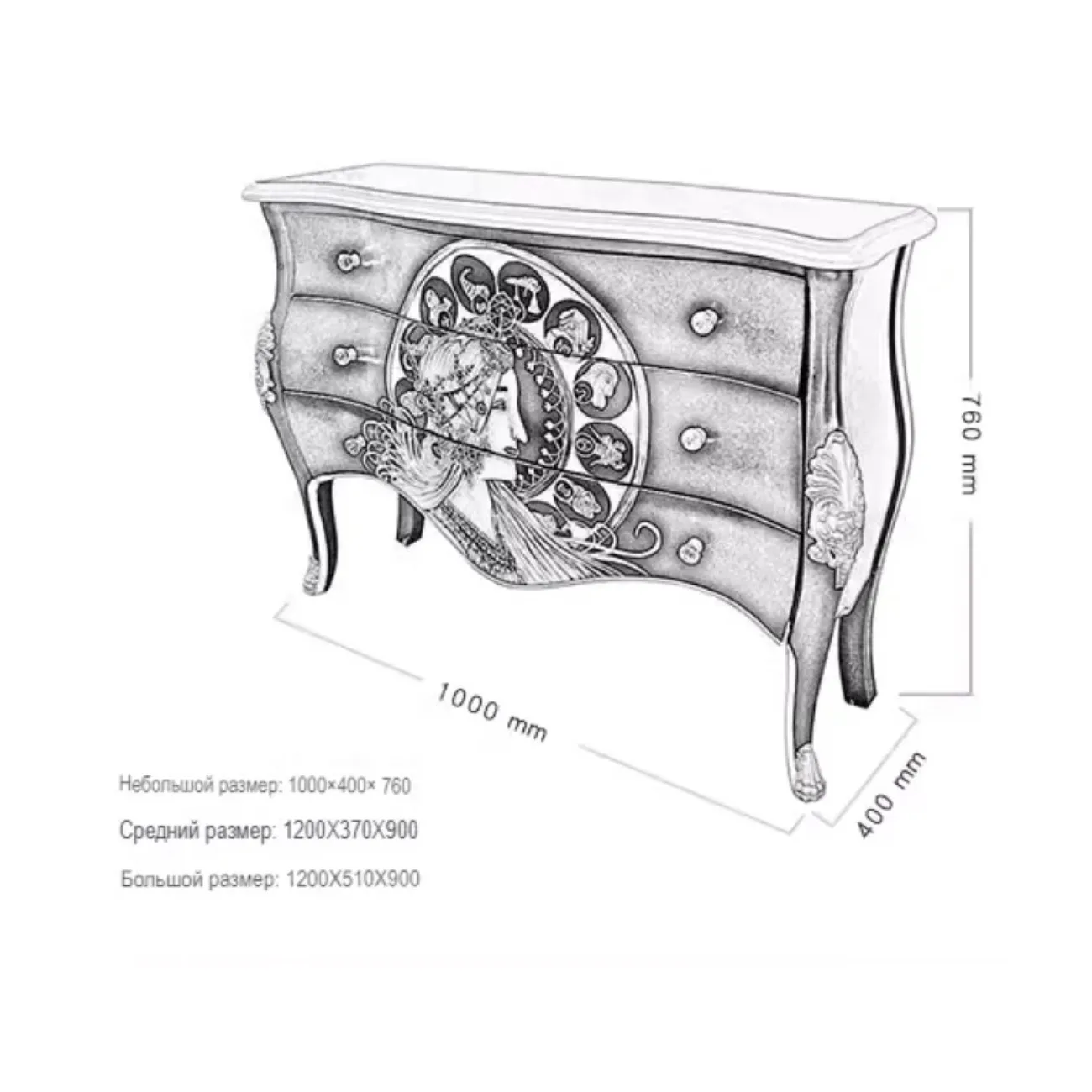 Современный расписной комод Creative Life 35969-29 Современный расписной комод Creative Life 35969-29