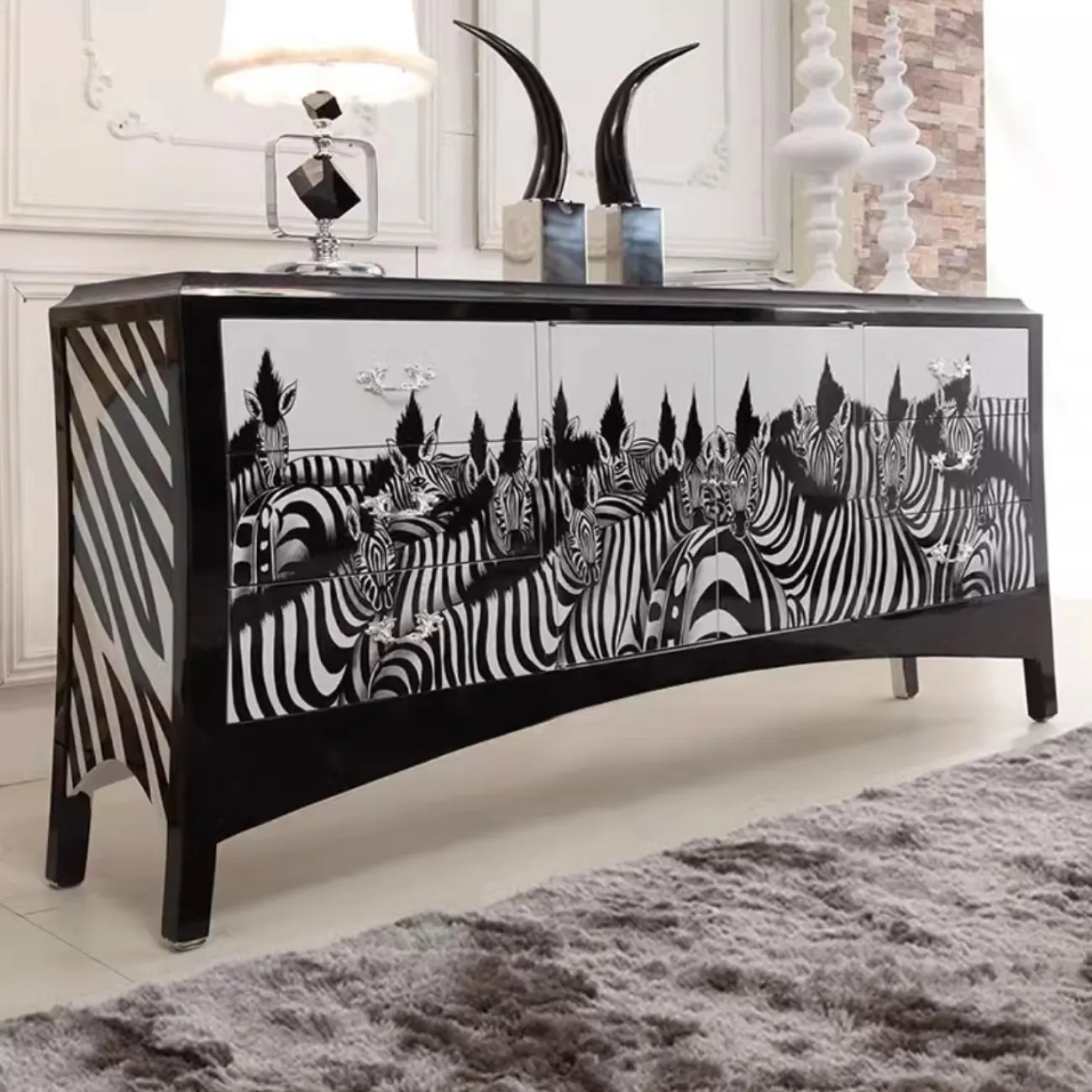 Роскошный расписной ТВ шкаф Creative Life 35971-29