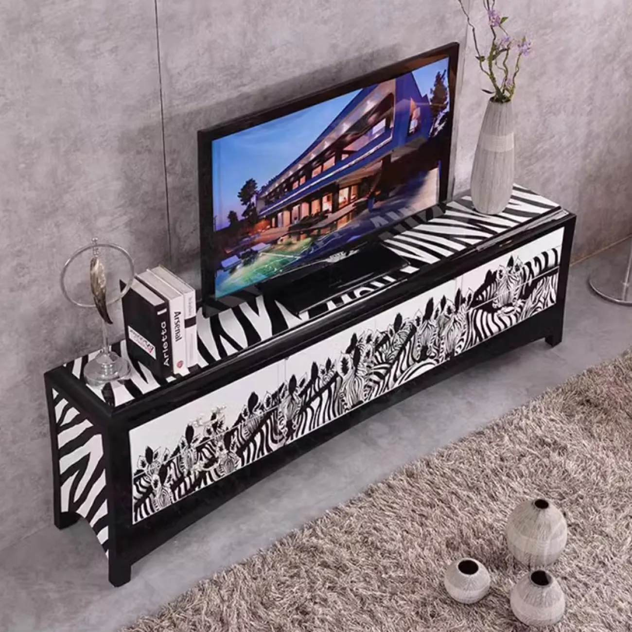 Роскошный расписной ТВ шкаф Creative Life 35971-29