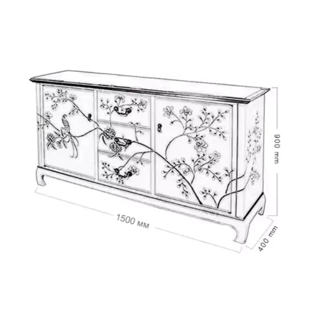 Расписной комод из массива дерева Creative Life 35974-29 Расписной комод из массива дерева Creative Life 35974-29