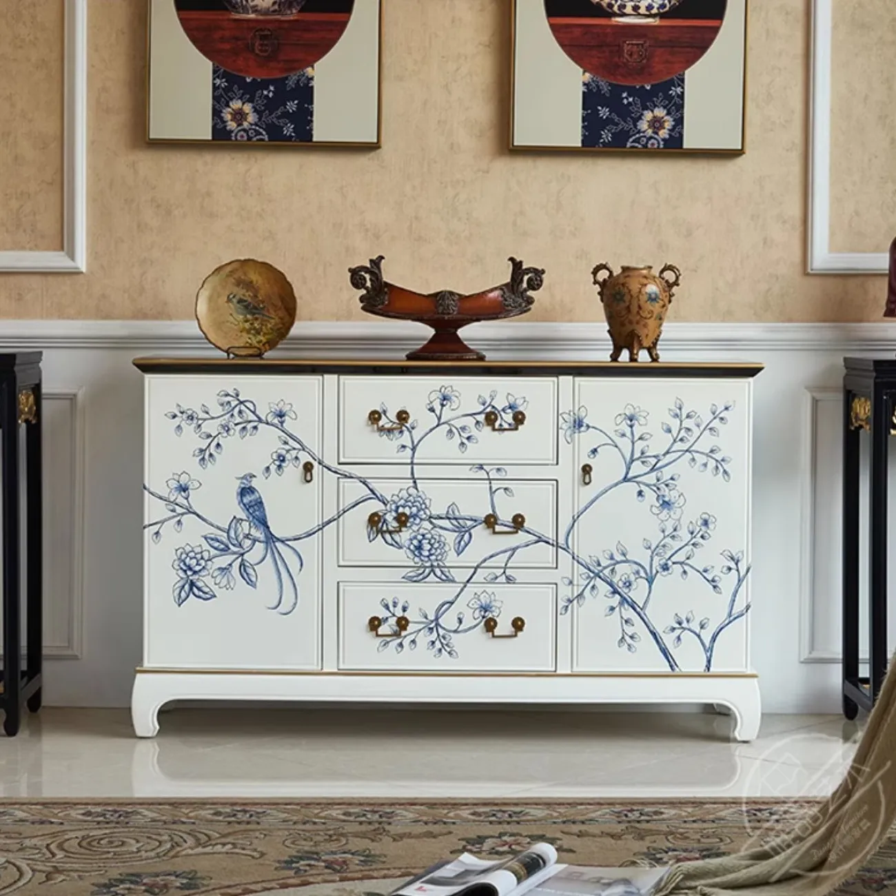 Расписной комод из массива дерева Creative Life 35974-29 Расписной комод из массива дерева Creative Life 35974-29