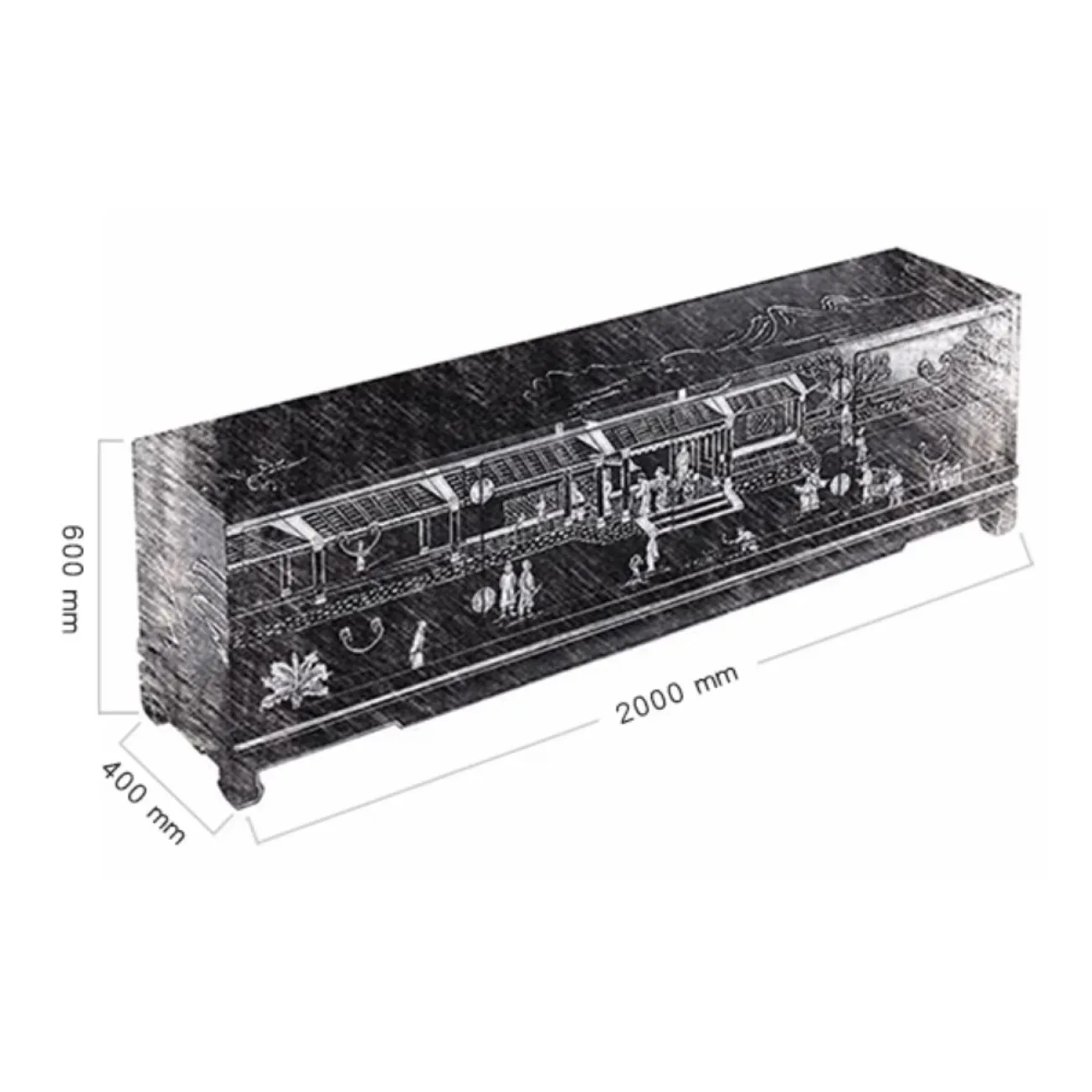 Модный расписной ретро ТВ-шкаф Creative Life 35977-29 Модный расписной ретро ТВ-шкаф Creative Life 35977-29