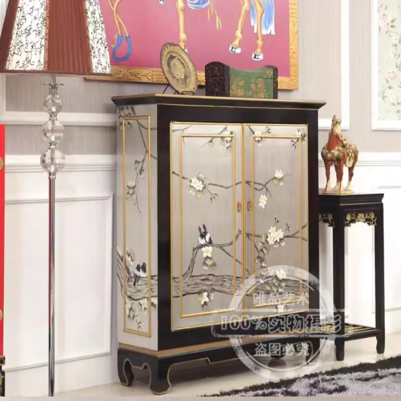 Расписной двухдверный шкаф для хранения Creative Life 35978-29