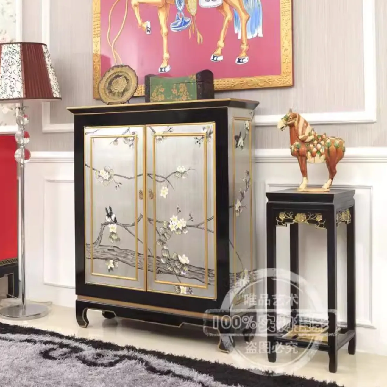 Расписной двухдверный шкаф для хранения Creative Life 35978-29