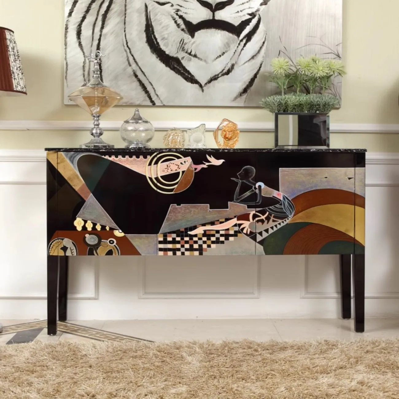 Расписной консольный столик из массива дерева Creative Life 35979-29