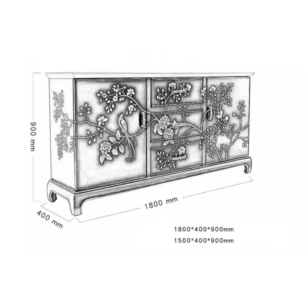 Шкаф-сервант в ретро-стиле из массива дерева Creative Life 35980-29 Шкаф-сервант в ретро-стиле из массива дерева Creative Life 35980-29