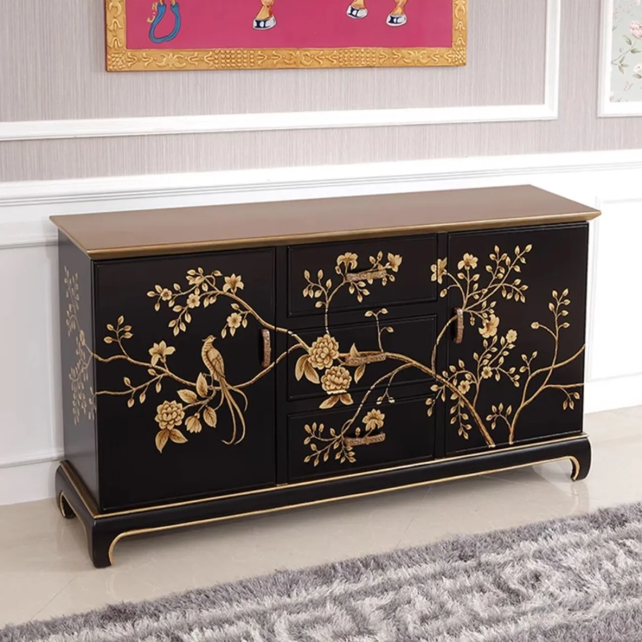 Шкаф-сервант в ретро-стиле из массива дерева Creative Life 35980-29 Шкаф-сервант в ретро-стиле из массива дерева Creative Life 35980-29