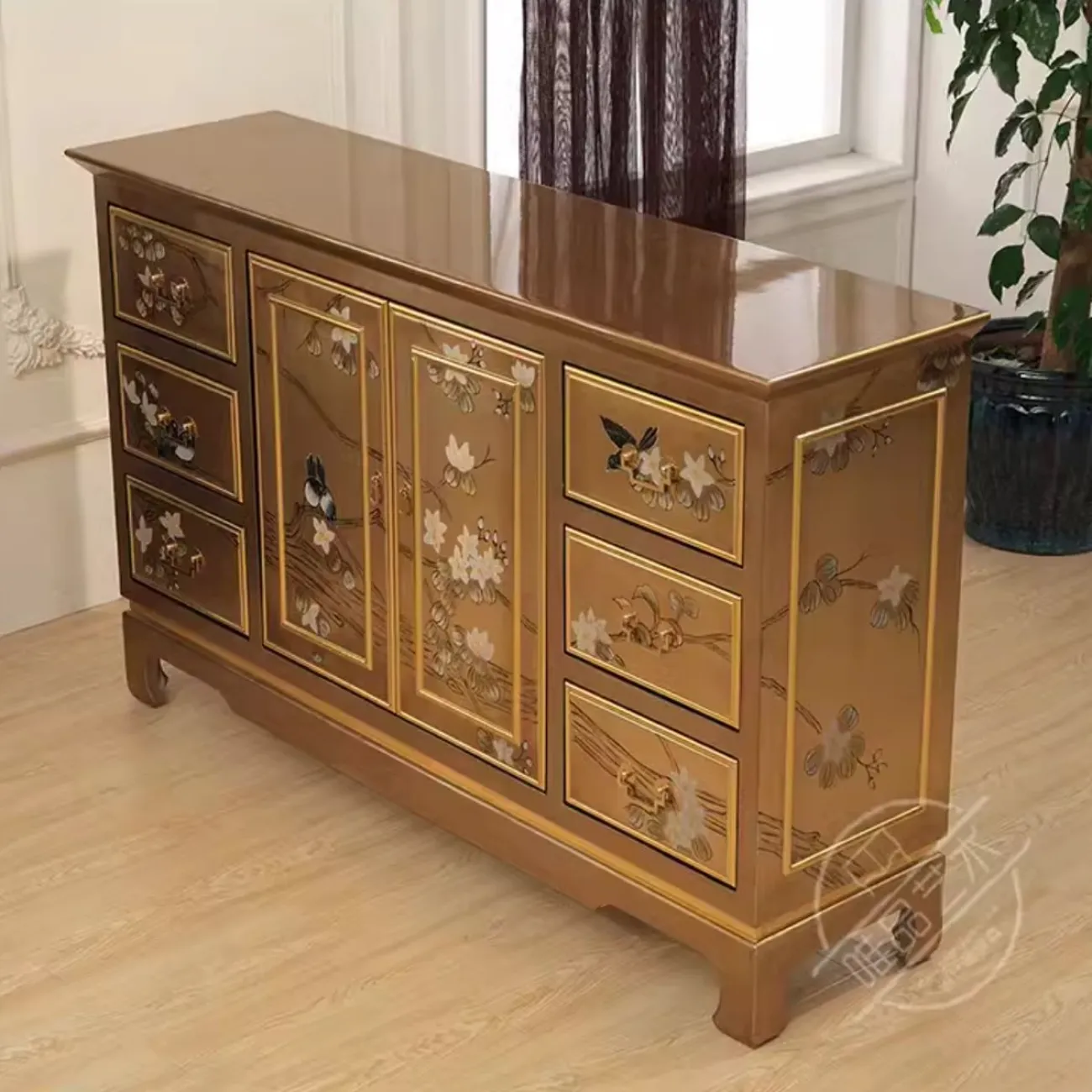 Расписной комод в китайском стиле из массив дерева Creative Life 35981-29