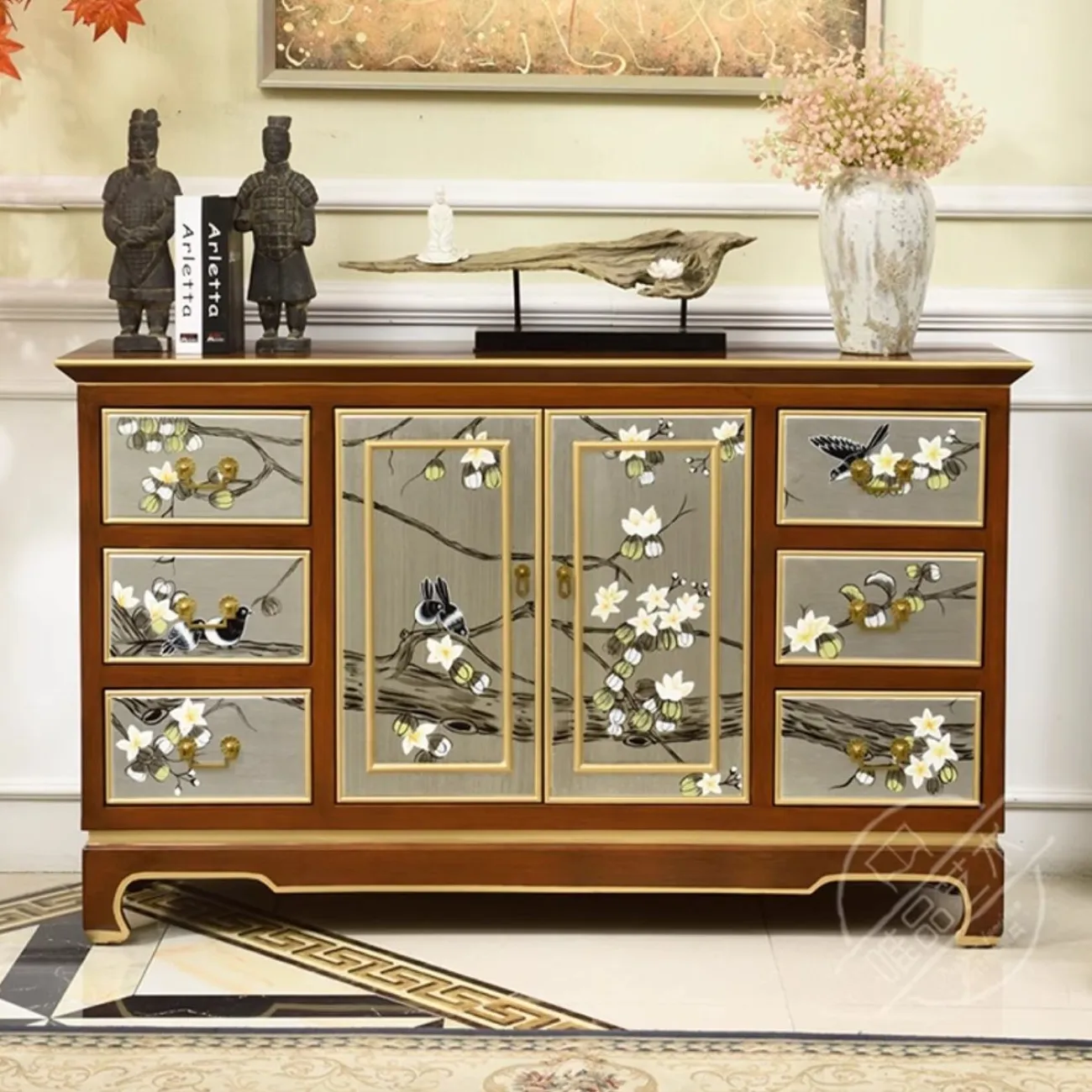 Расписной комод в китайском стиле из массив дерева Creative Life 35981-29 Расписной комод в китайском стиле из массив дерева Creative Life 35981-29