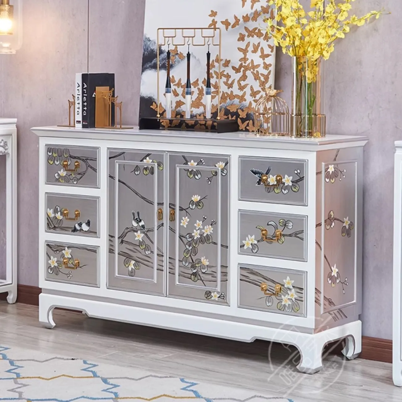 Расписной комод в китайском стиле из массив дерева Creative Life 35981-29 Расписной комод в китайском стиле из массив дерева Creative Life 35981-29