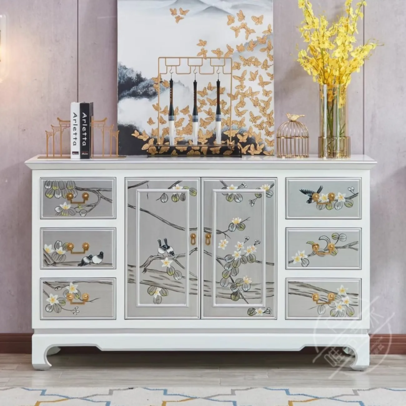 Расписной комод в китайском стиле из массив дерева Creative Life 35981-29