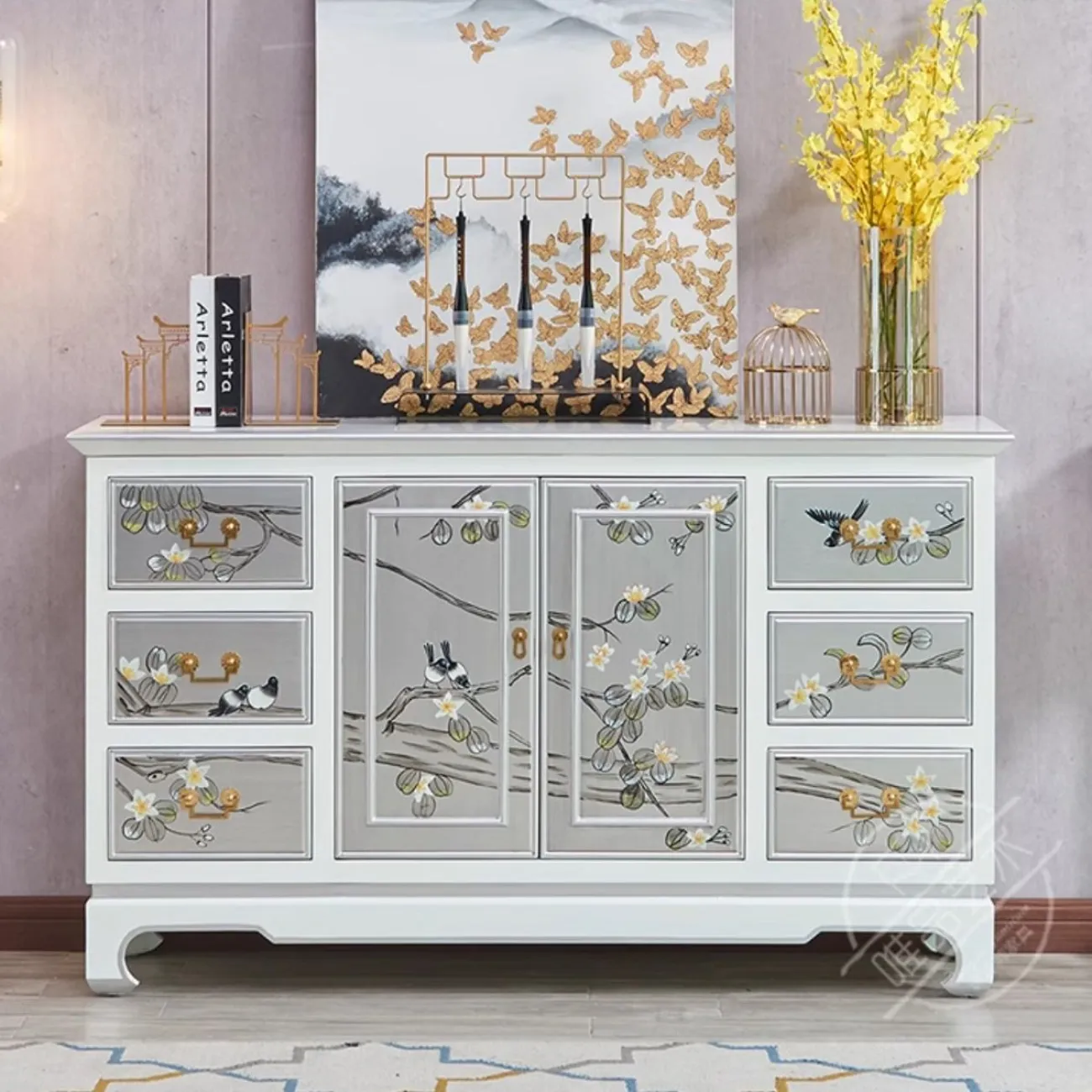 Расписной комод в китайском стиле из массив дерева Creative Life 35981-29 Расписной комод в китайском стиле из массив дерева Creative Life 35981-29