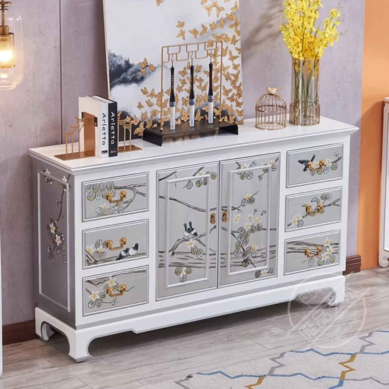 Расписной комод в китайском стиле из массив дерева Creative Life 35981-29
