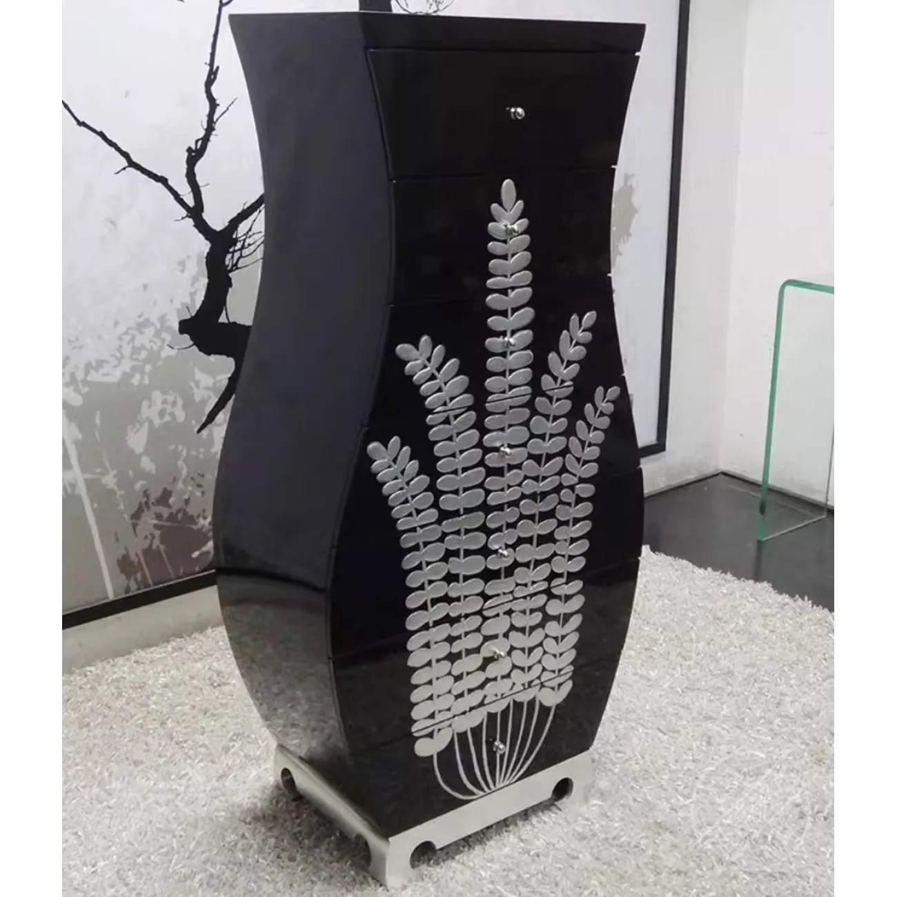 Роскошный расписной шкаф из массива дерева Creative Life 35982-29