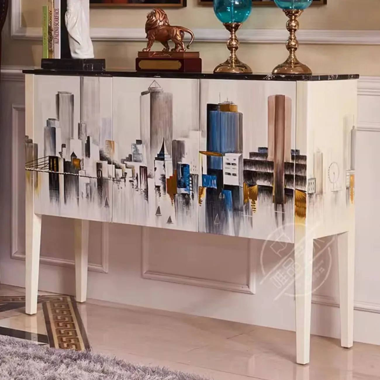 Расписной консольный столик для прихожей из массива дерева Creative Life 35983-29