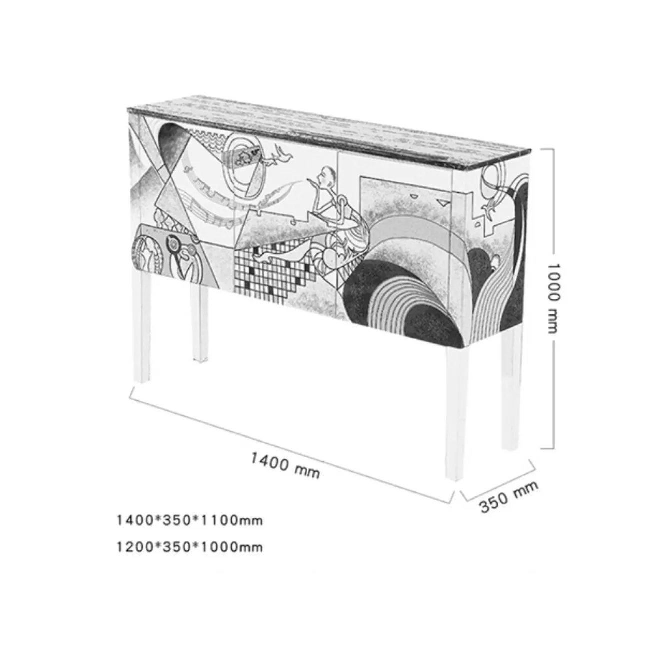 Расписной консольный столик для прихожей из массива дерева Creative Life 35983-29
