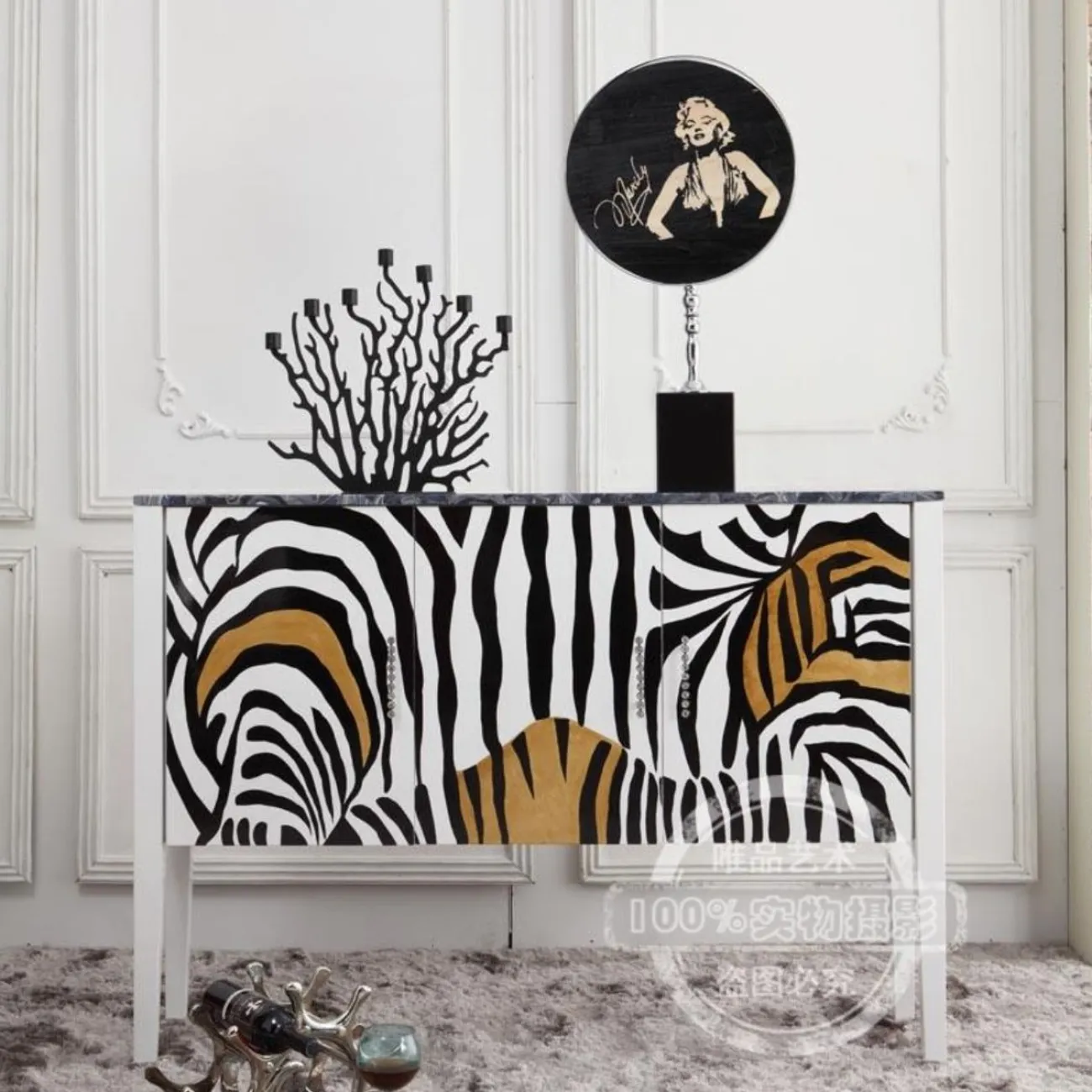 Расписной консольный столик для прихожей из массива дерева Creative Life 35983-29