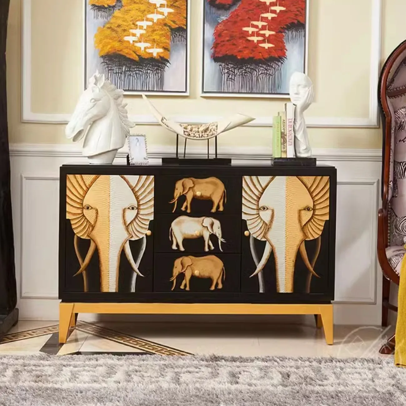 Расписной шкаф из массива дерева Creative Life 35987-29