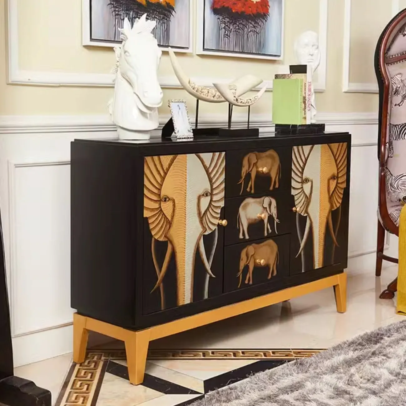 Расписной шкаф из массива дерева Creative Life 35987-29