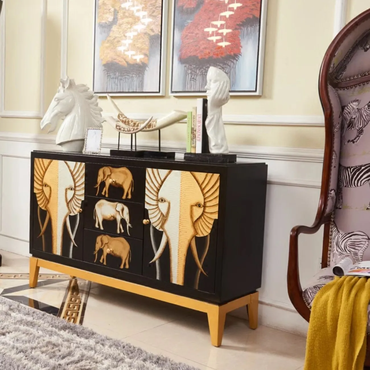 Расписной шкаф из массива дерева Creative Life 35987-29