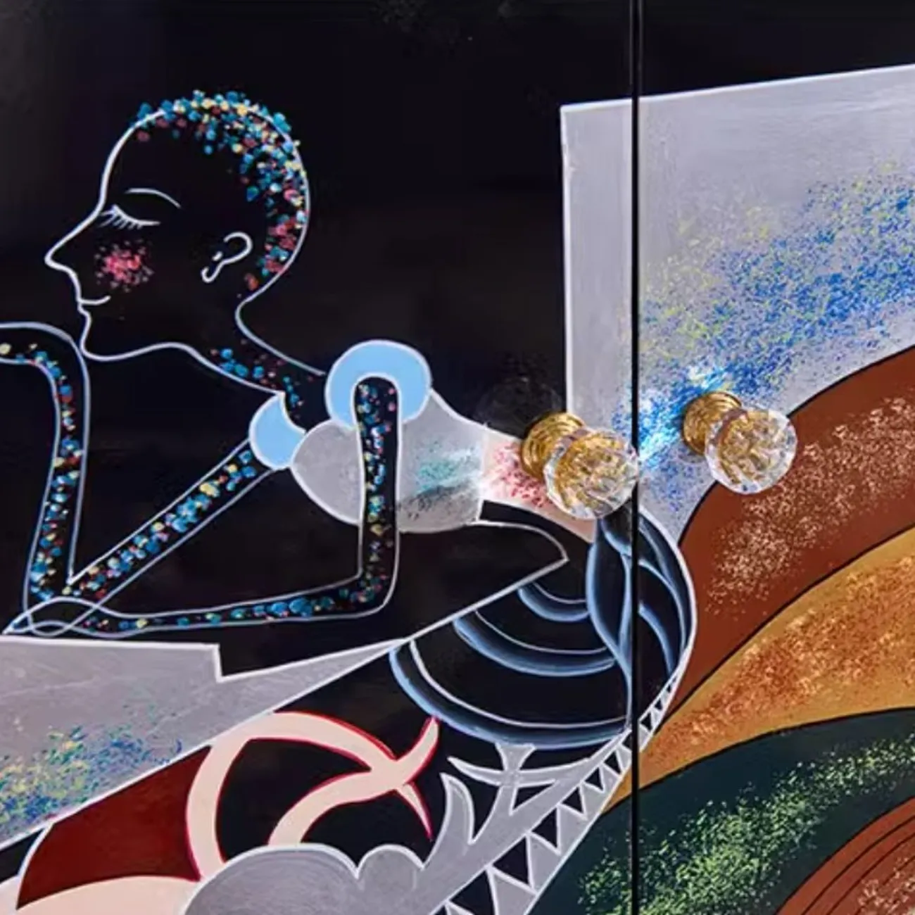 Расписной роскошный ТВ-шкаф Creative Life 35988-29 Расписной роскошный ТВ-шкаф Creative Life 35988-29