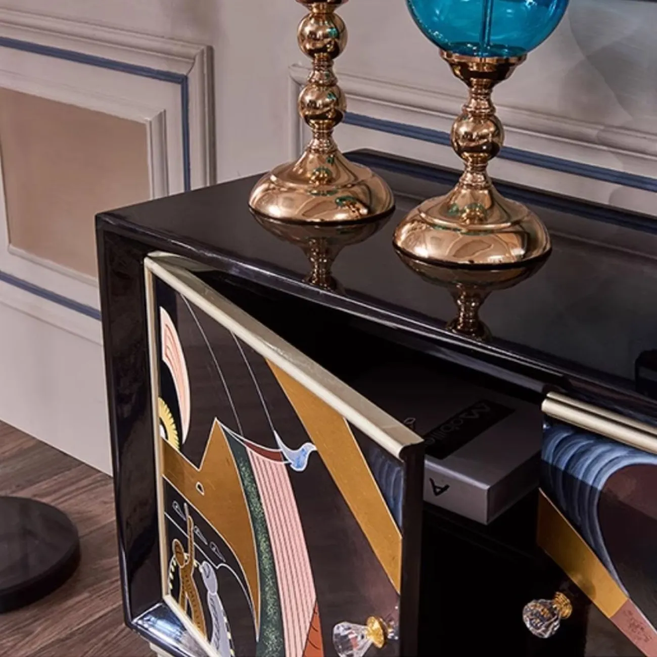 Расписной роскошный ТВ-шкаф Creative Life 35988-29 Расписной роскошный ТВ-шкаф Creative Life 35988-29