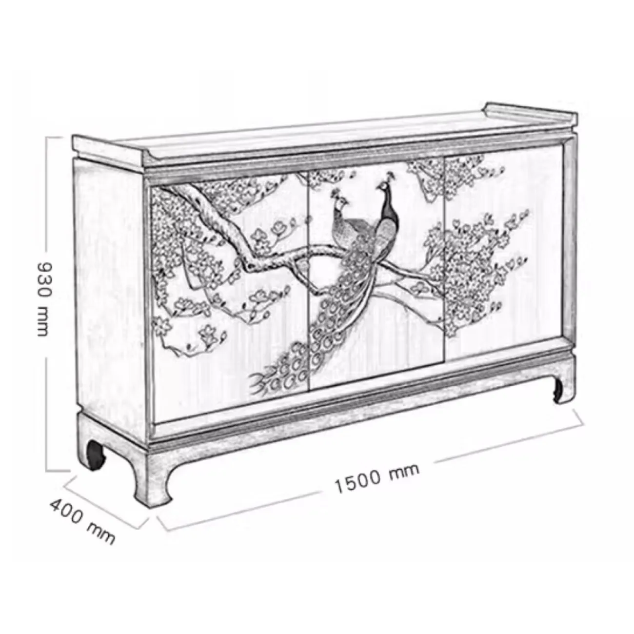 Расписной шкаф из массив дерева Creative Life 35989-29