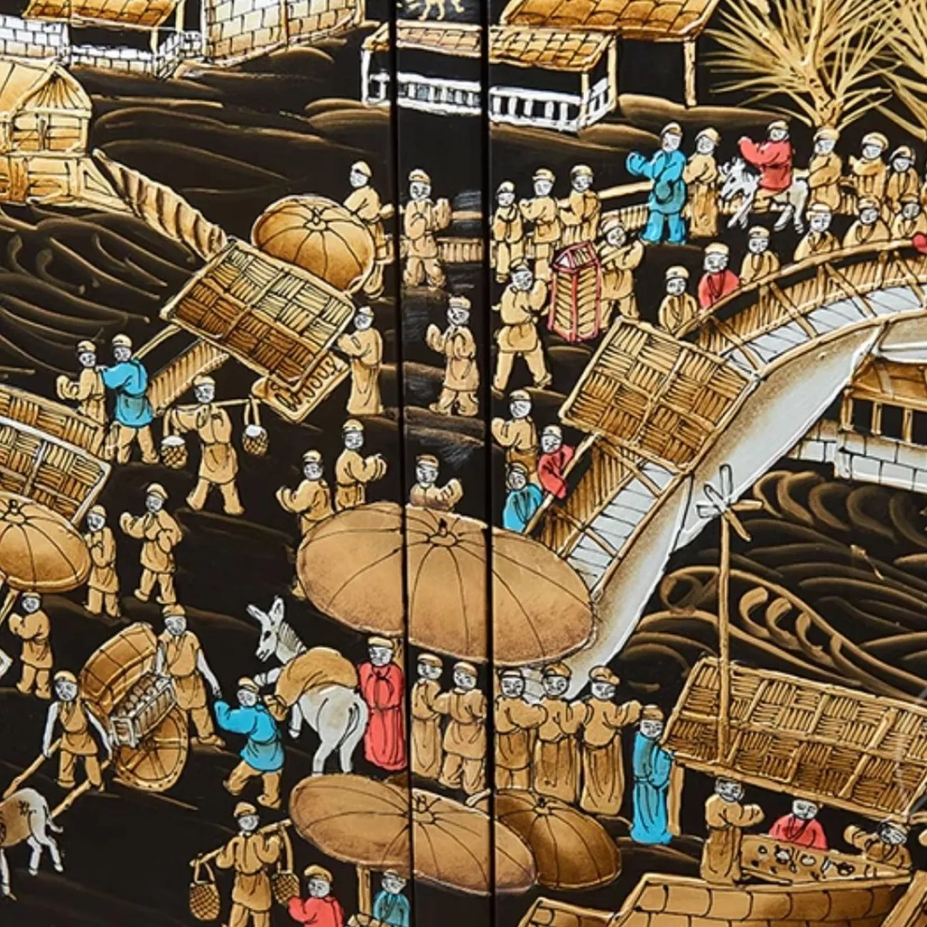 Расписной комод из массива дерева в китайском стиле Creative Life 35991-29 Расписной комод из массива дерева в китайском стиле Creative Life 35991-29