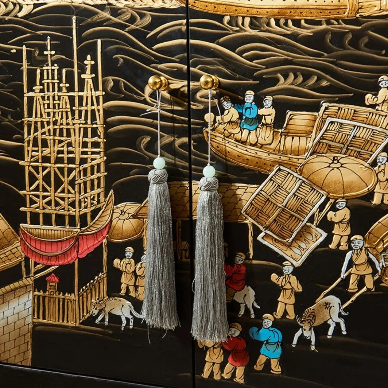 Расписной комод из массива дерева в китайском стиле Creative Life 35991-29 Расписной комод из массива дерева в китайском стиле Creative Life 35991-29