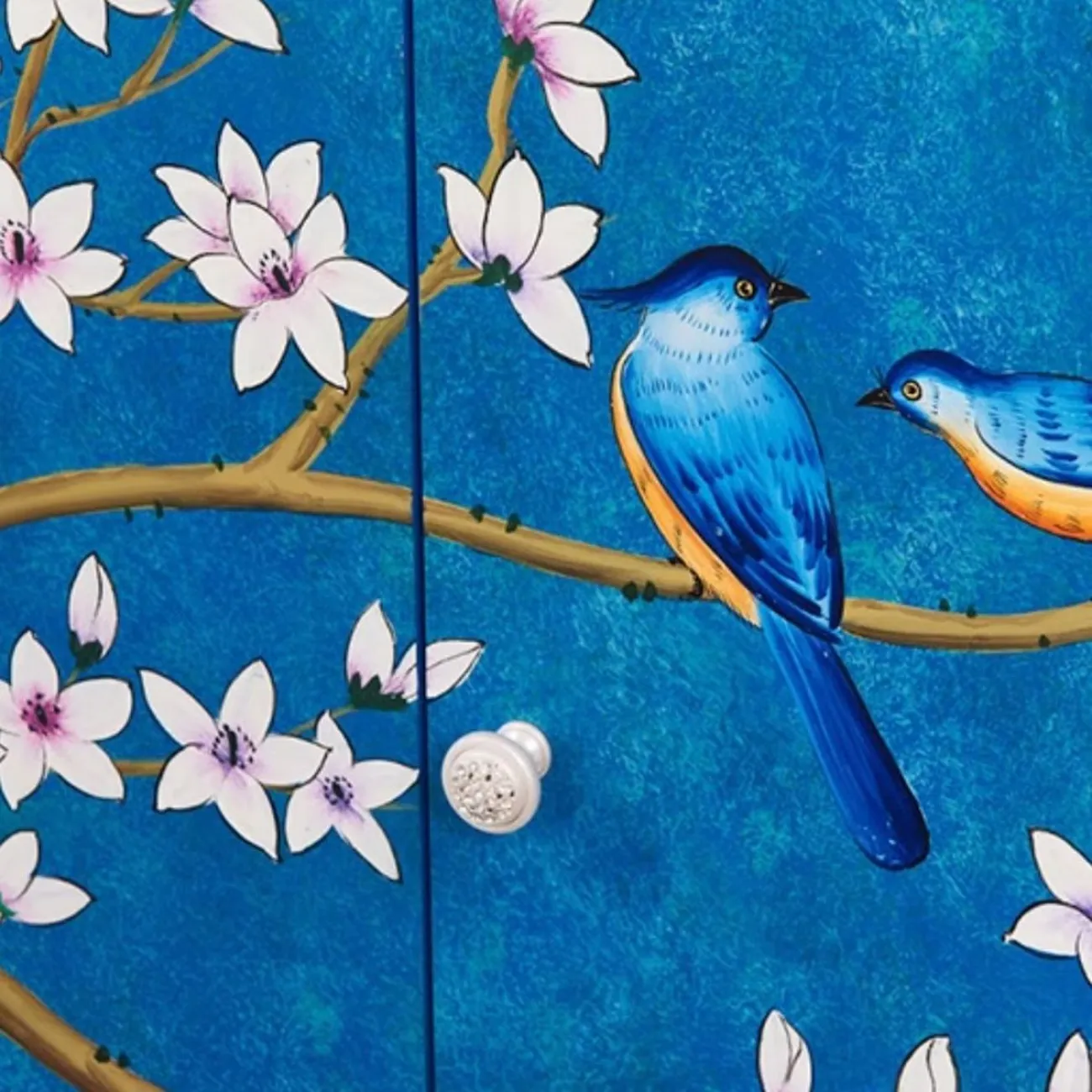 Роскошный расписной комод из массива дерева Creative Life 35993-29