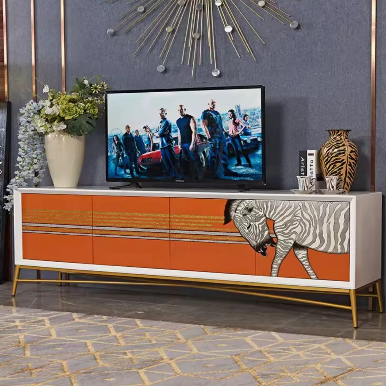 Роскошный расписной ТВ-шкаф Creative Life 35996-29