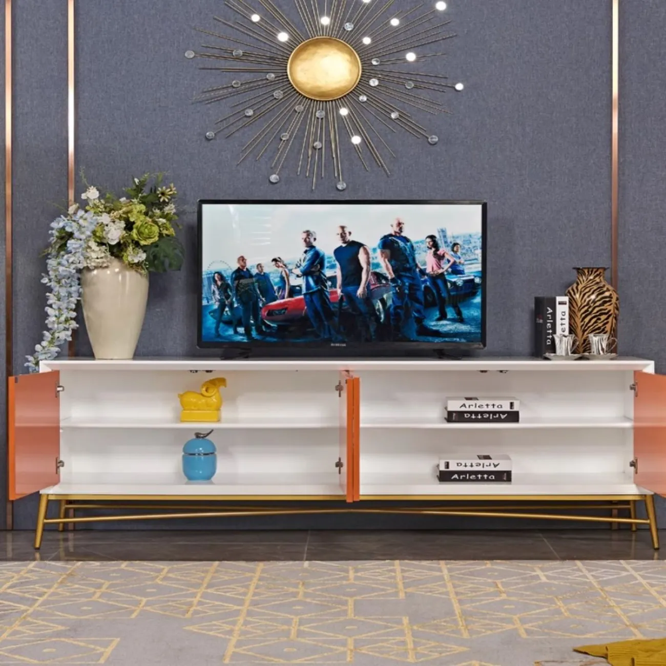 Роскошный расписной ТВ-шкаф Creative Life 35996-29