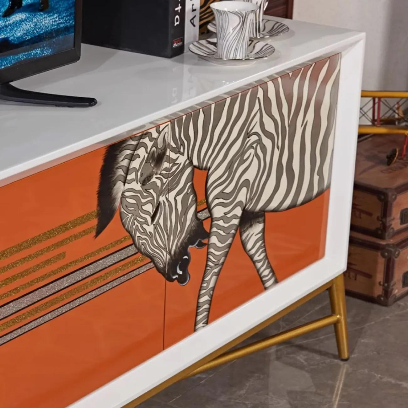 Роскошный расписной ТВ-шкаф Creative Life 35996-29