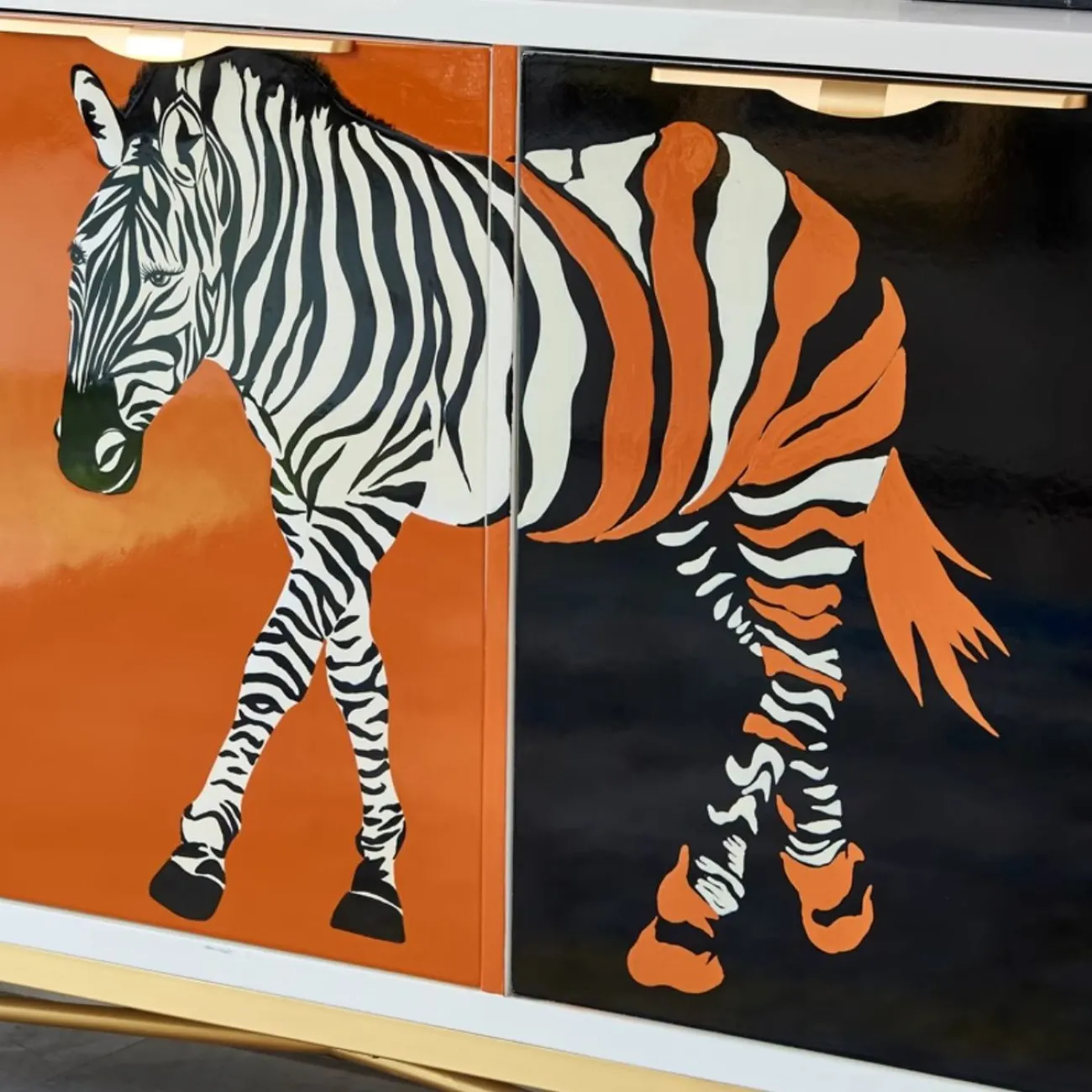 Расписной обувной шкаф в скандинавском стиле Creative Life 35998-29