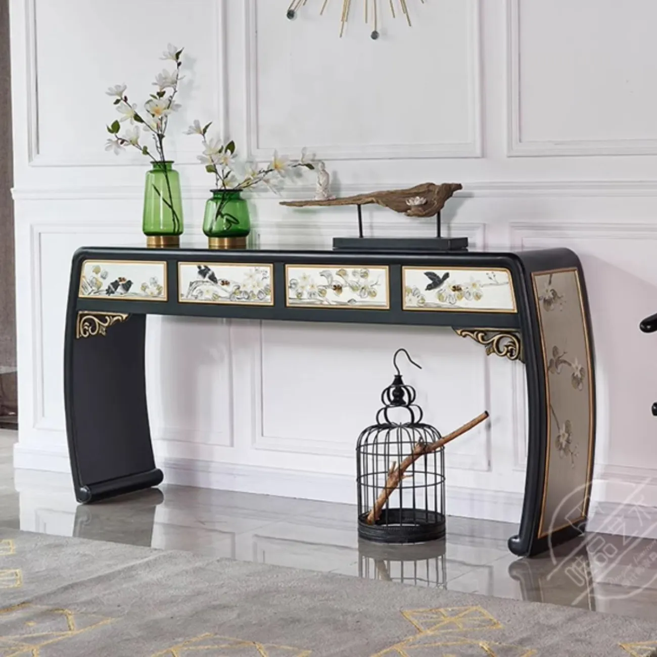 Расписной консольный столик в китайском стиле Creative Life 35999-29