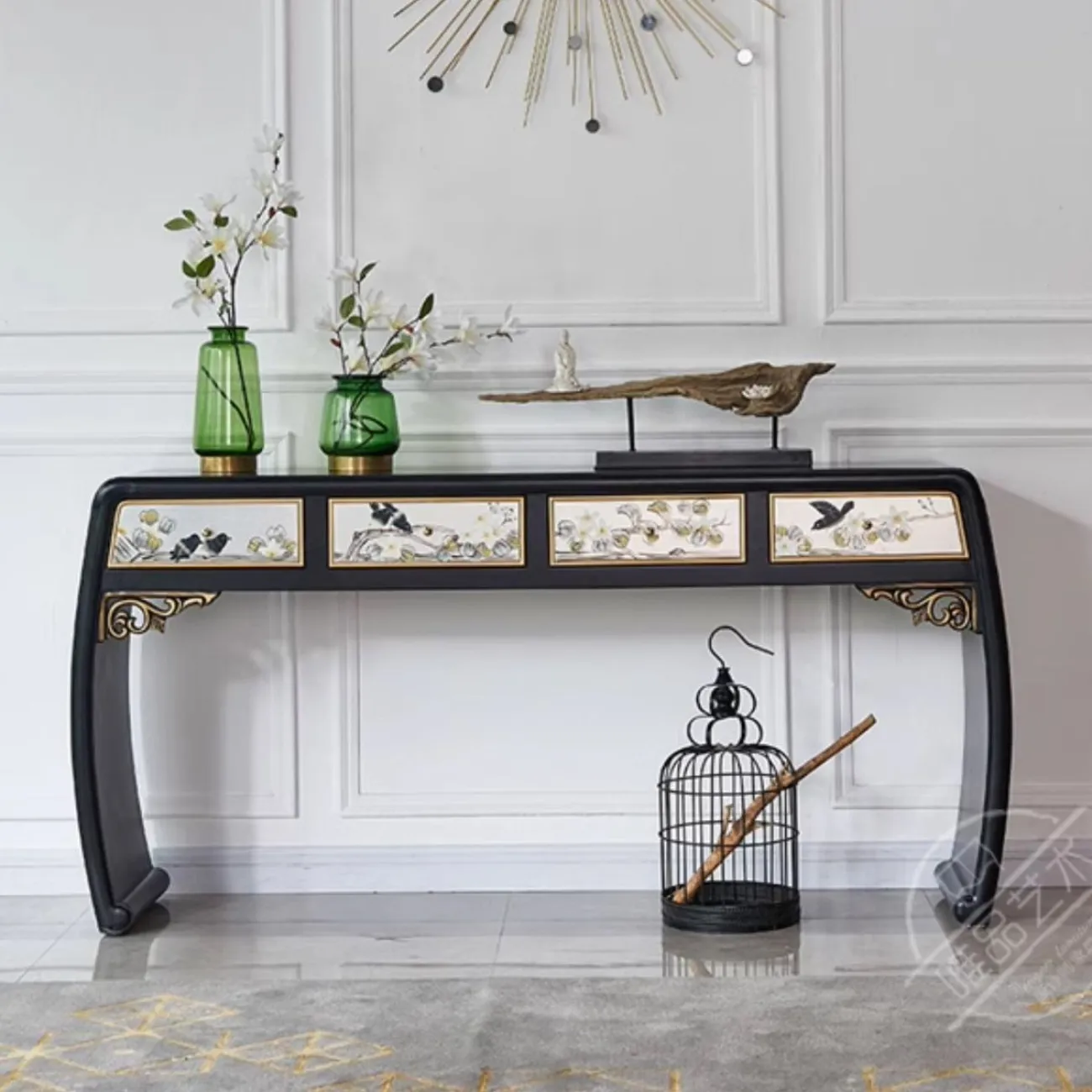 Расписной консольный столик в китайском стиле Creative Life 35999-29