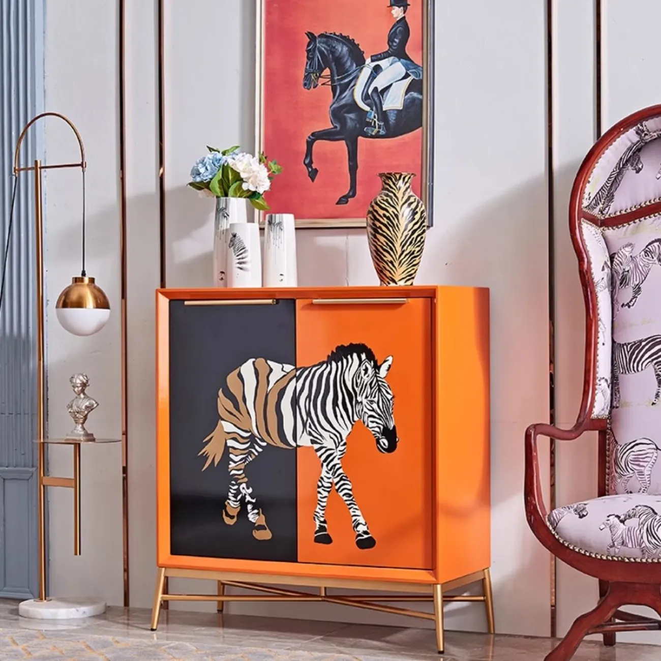 Роскошный расписной шкаф Creative Life 36001-29 Роскошный расписной шкаф Creative Life 36001-29