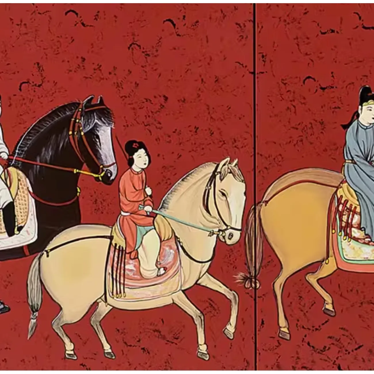 Современный расписной комод из массива дерева Creative Life 36004-29