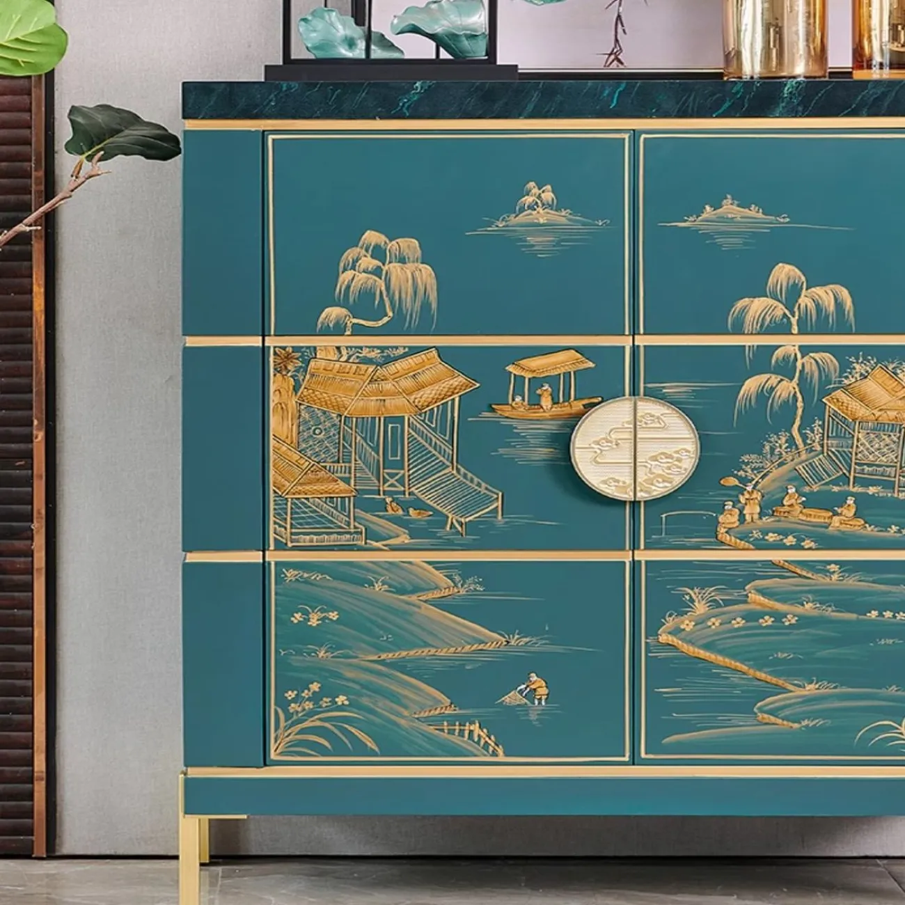 Роскошный расписной комод из массива дерева Creative Life 36006-29 Роскошный расписной комод из массива дерева Creative Life 36006-29