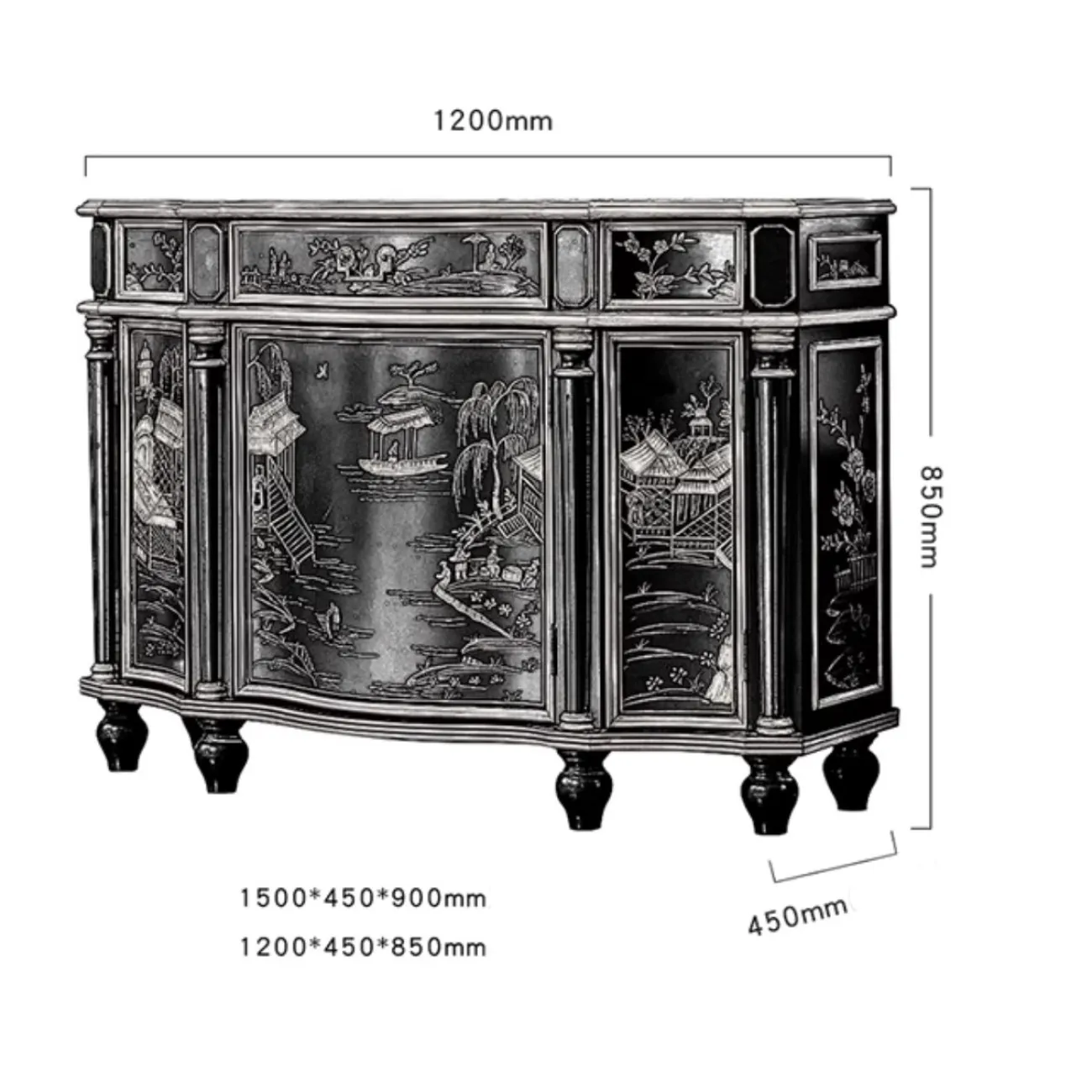 Роскошный декоративный шкаф из массива дерева Creative Life 36007-29