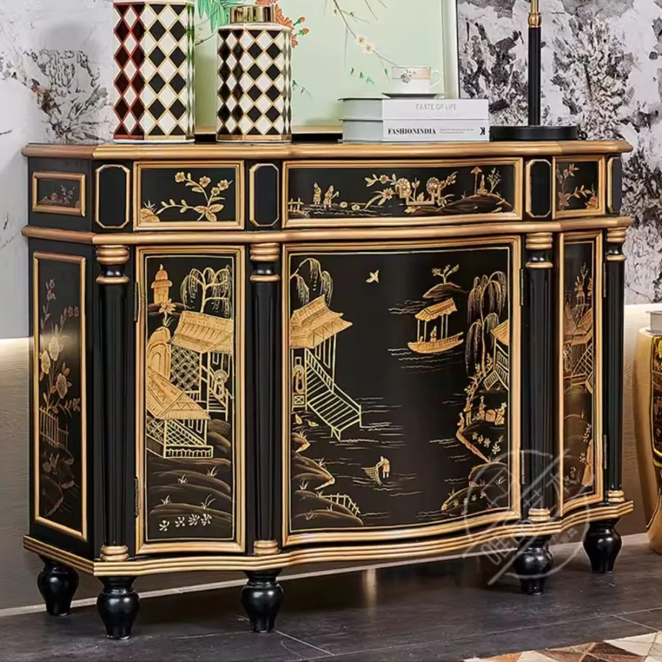 Роскошный декоративный шкаф из массива дерева Creative Life 36007-29