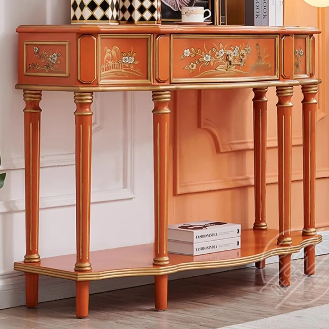 Расписной консольный столик из массива дерева Creative Life 36009-29