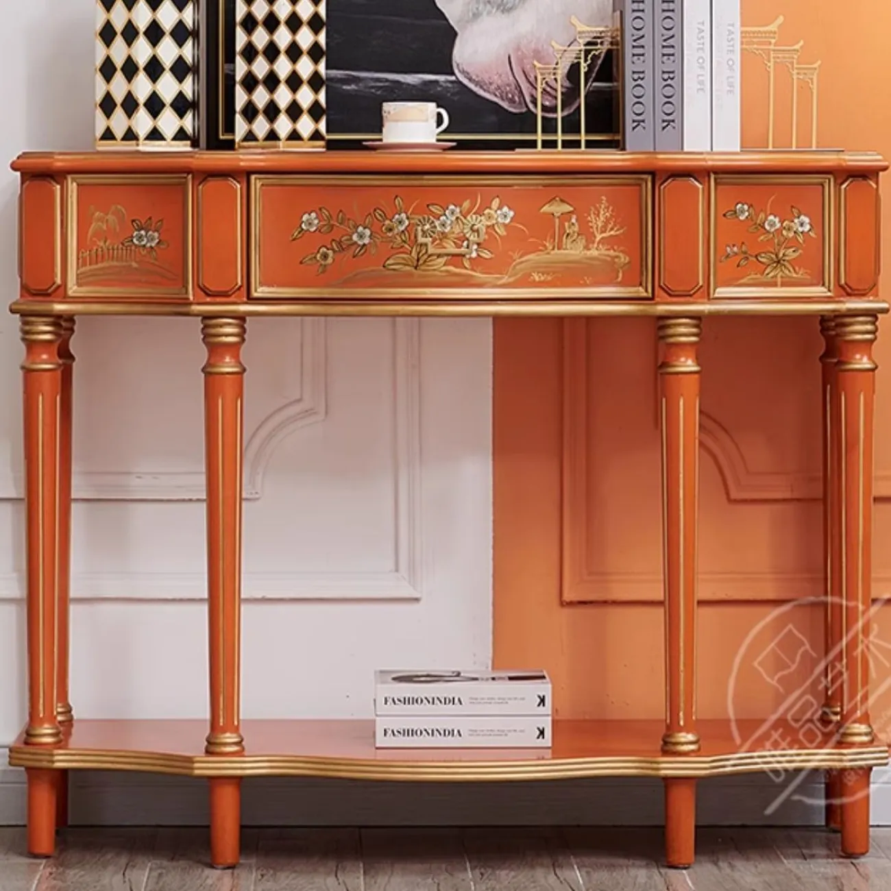 Расписной консольный столик из массива дерева Creative Life 36009-29