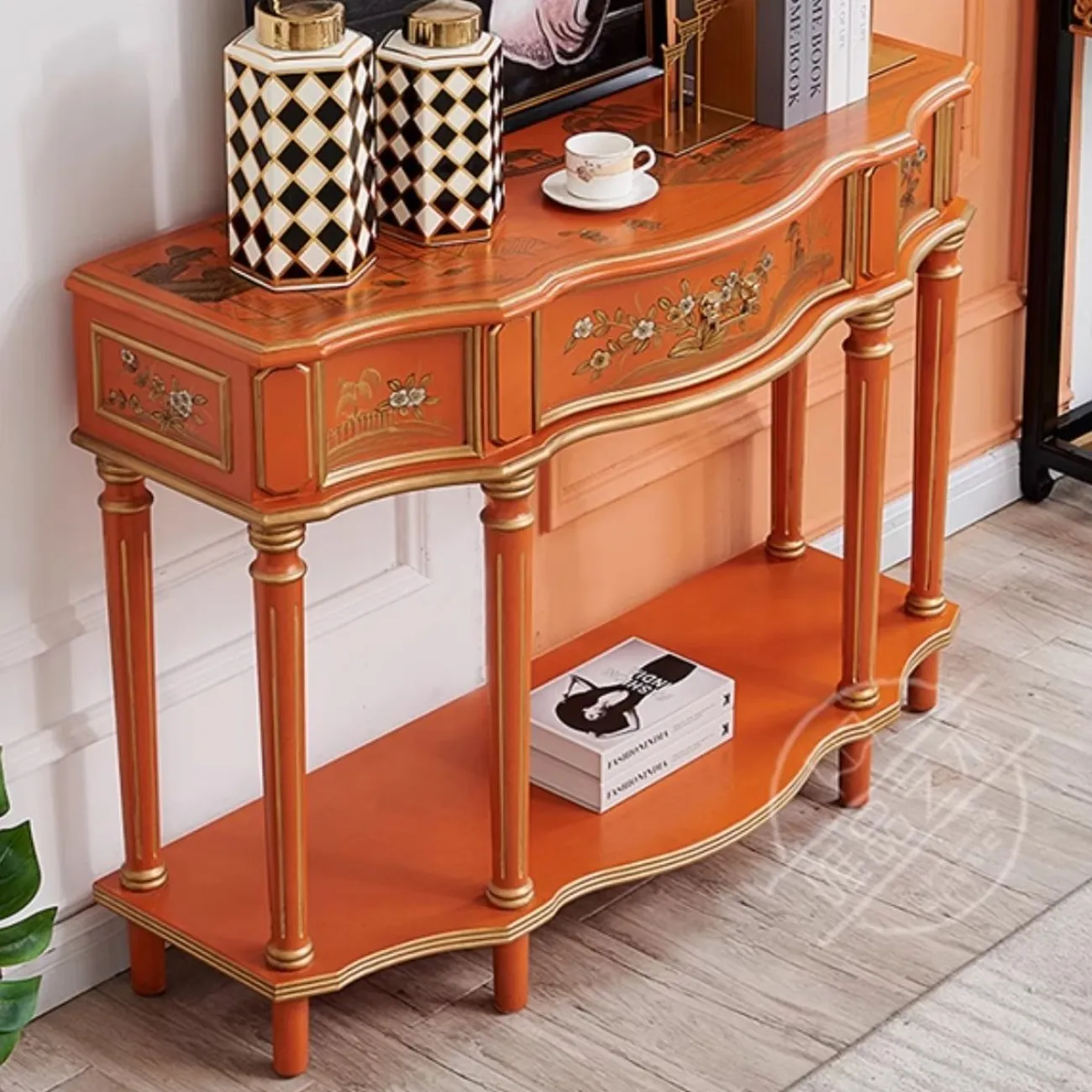 Расписной консольный столик из массива дерева Creative Life 36009-29