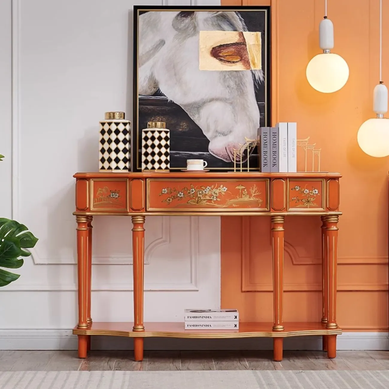 Расписной консольный столик из массива дерева Creative Life 36009-29