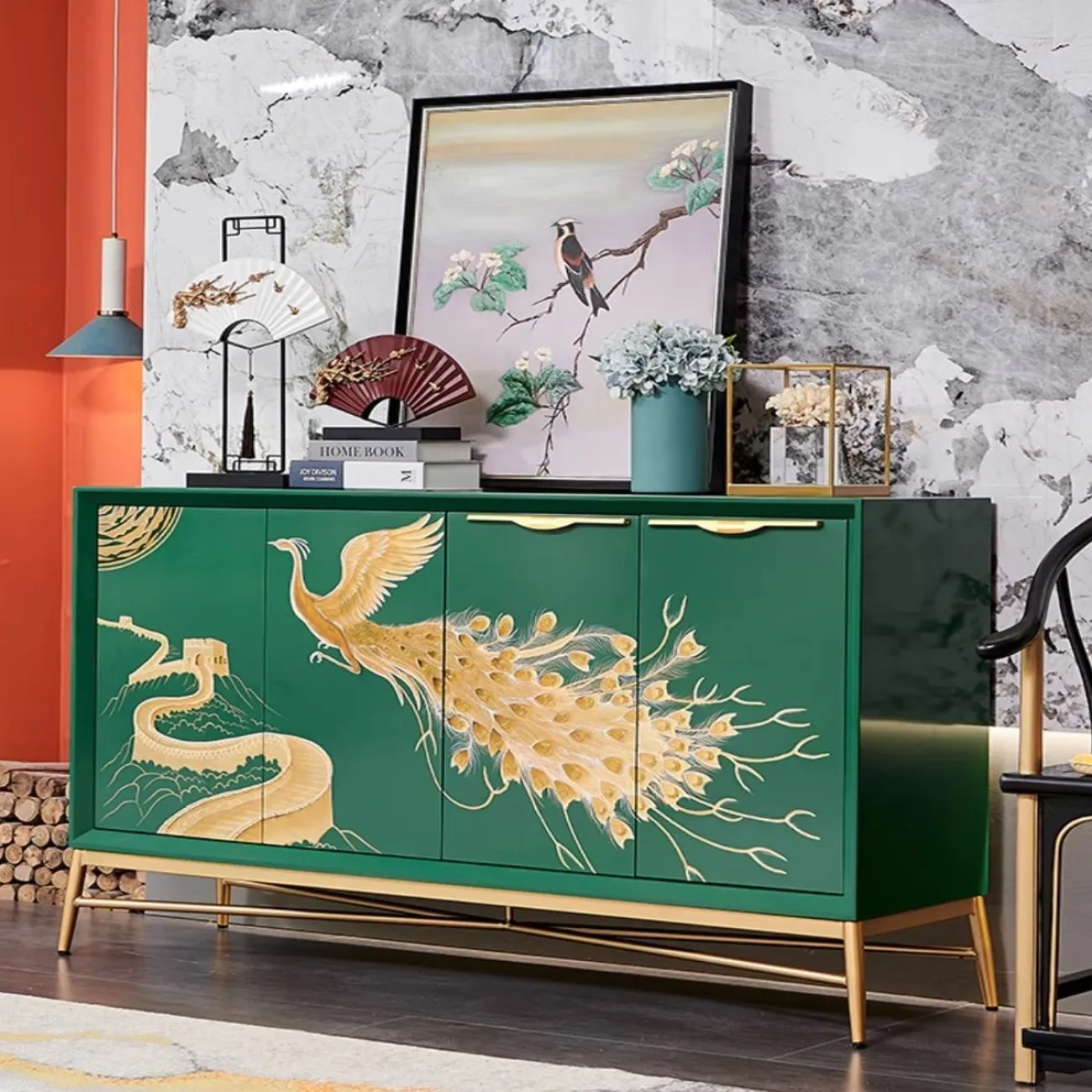 Роскошный расписной комод из массива дерева Creative Life 36010-29 Роскошный расписной комод из массива дерева Creative Life 36010-29