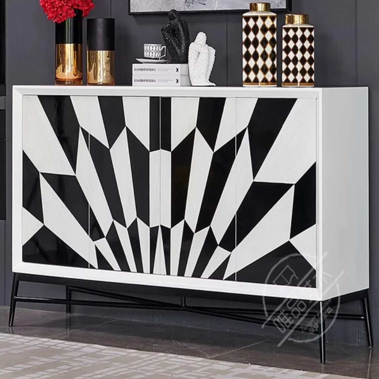 Дизайнерский расписной шкаф-сервант Creative Life 36012-29