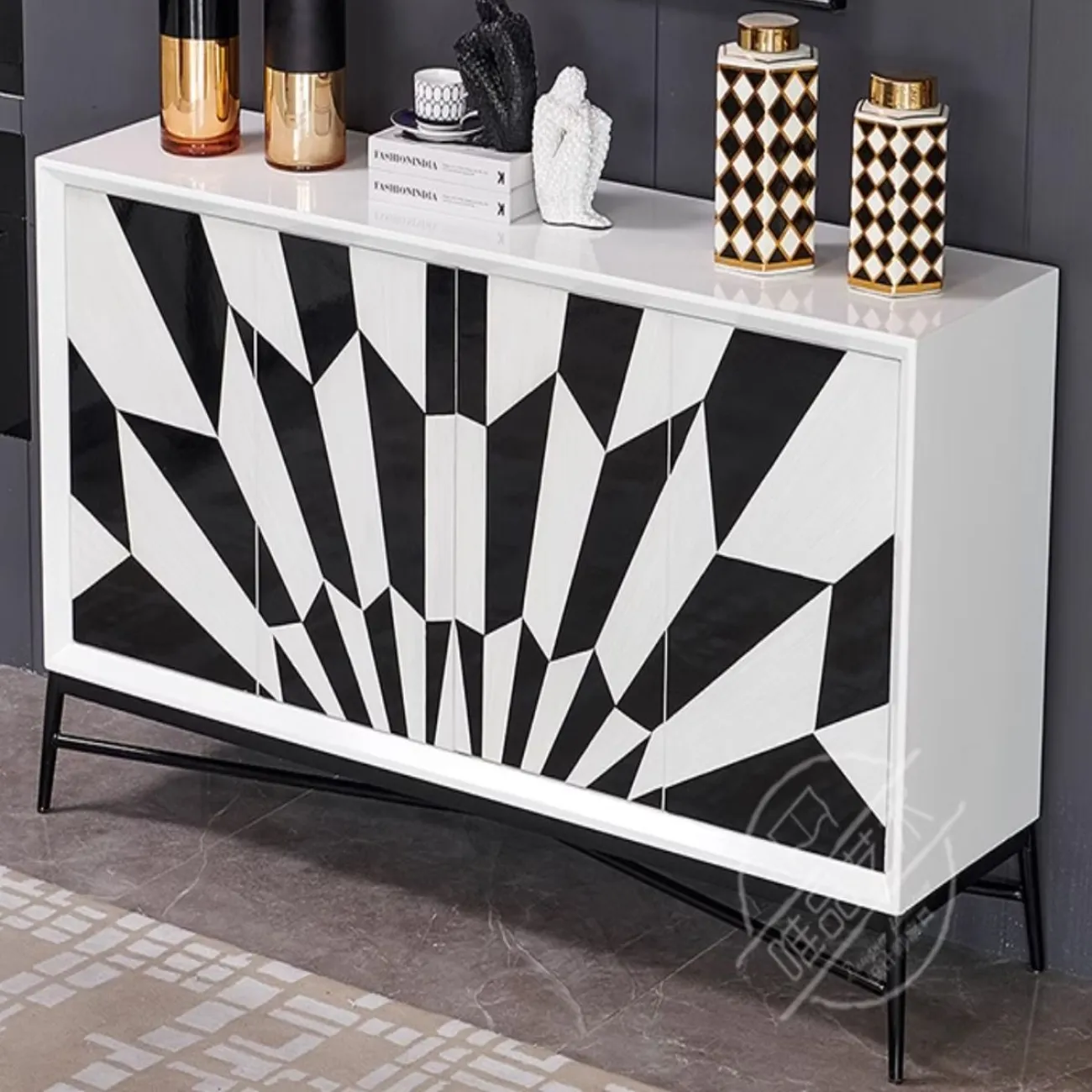 Дизайнерский расписной шкаф-сервант Creative Life 36012-29