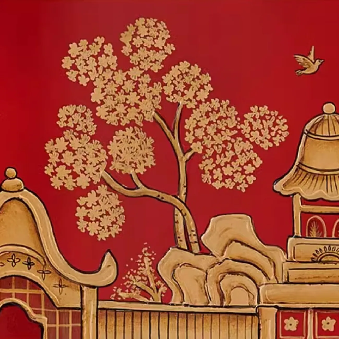 Расписной шкаф-сервант из массива дерева Creative Life 36016-29 Расписной шкаф-сервант из массива дерева Creative Life 36016-29