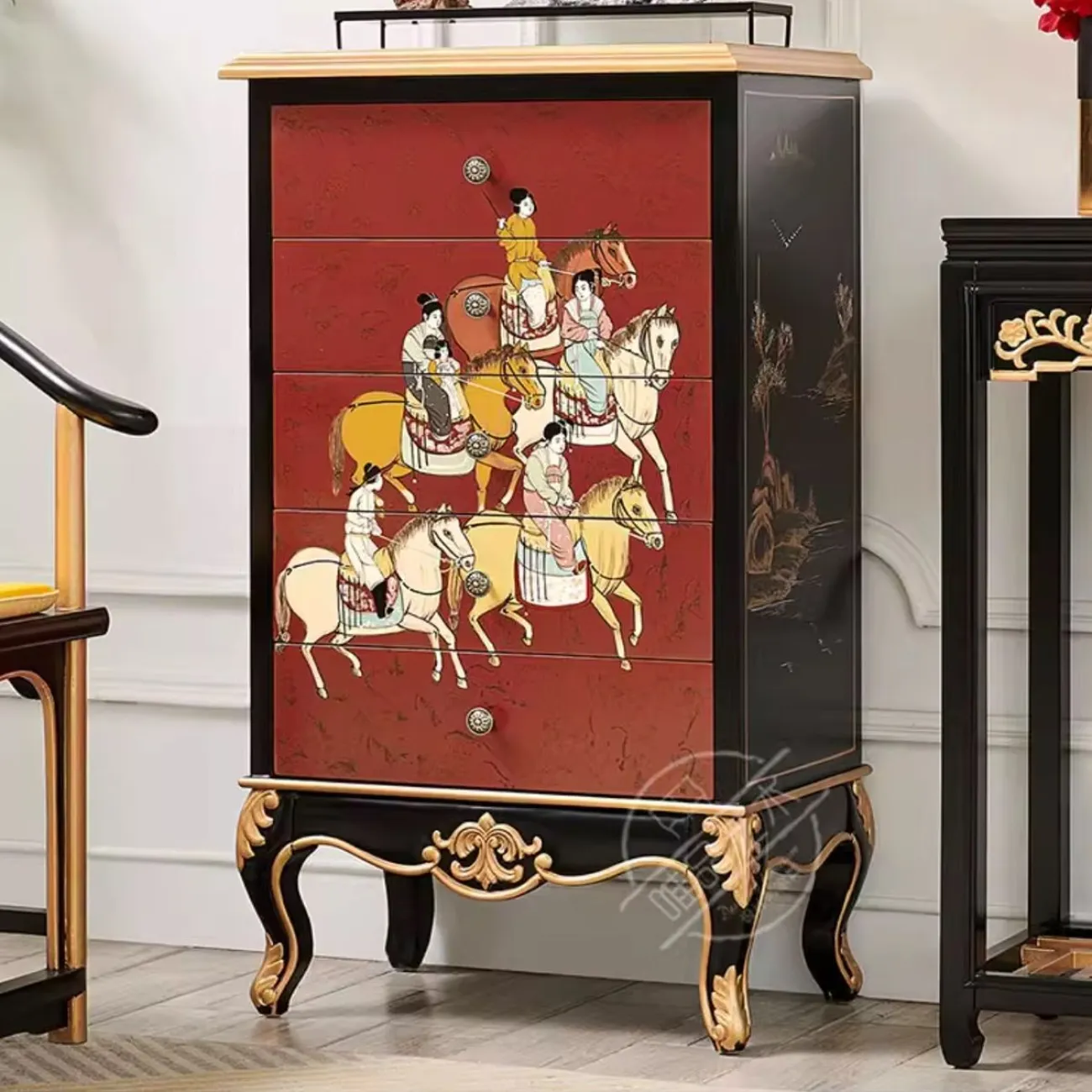 Расписной комод из массив дерева Creative Life 36017-29 Расписной комод из массив дерева Creative Life 36017-29